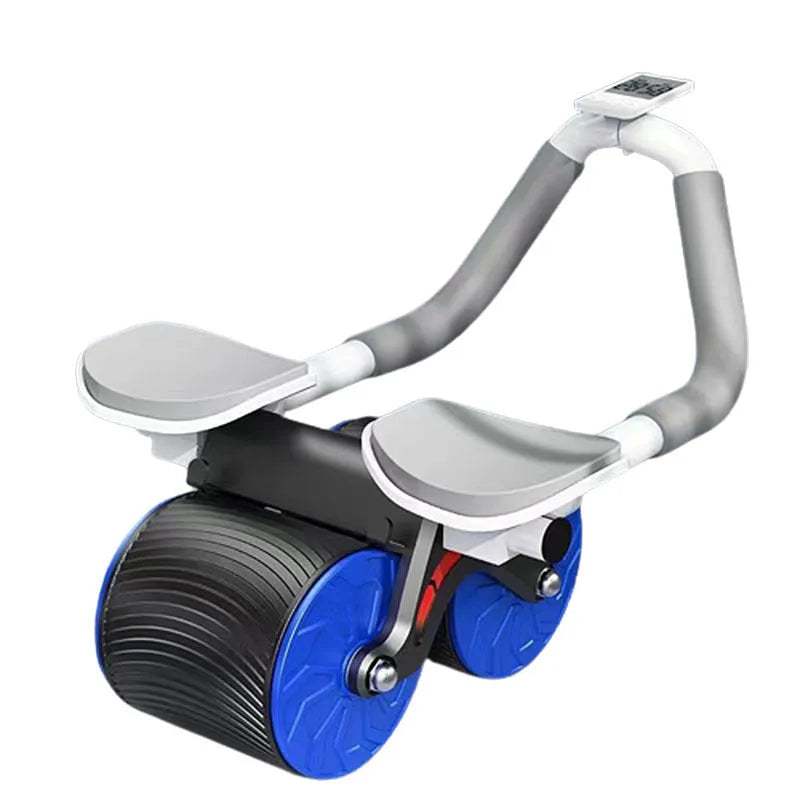 Automatic rebound abdominal exercise wheel with lock edge yoga mat for core workouts