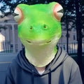 Red-eyed frog latex mask, Halloween animal headgear for DIY costume and party use