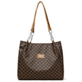 Women's brown retro PU leather crossbody handbag with adjustable strap