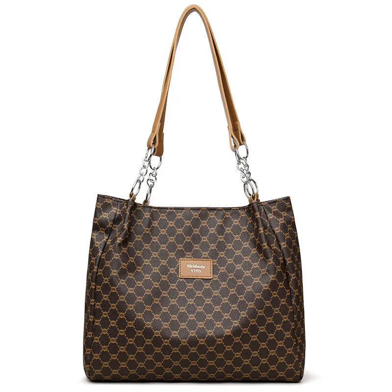 Women's brown retro PU leather crossbody handbag with adjustable strap
