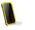 Solar power bank with polymer lithium battery in plastic housing showing colour options