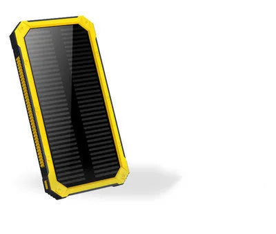 Solar power bank with polymer lithium battery in plastic housing showing colour options
