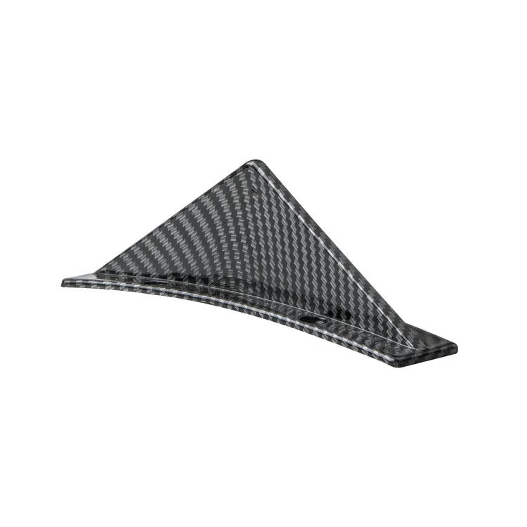 Set of four universal triangle car rear spoilers in ABS plastic on a white background.