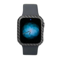 Apple Watch 4 half wrap leather case with carbon fibre accents in 44mm ultra-thin design