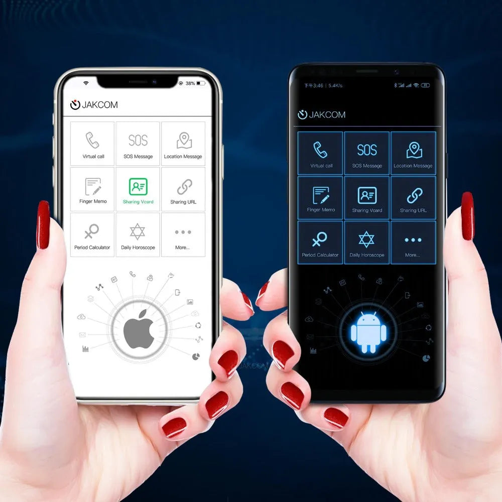 JAKCOM N3 Smart Nail Chip in red, wireless NFC sensor nail chip for mobile phone touch activation.