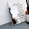 Mirror Phone Case in TPU material for iPhone protection, shown in multiple colours including black, blue, gold, rose gold, silver, and transparent.