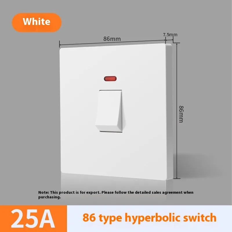 25A 45A 3P high-current plastic switch with light panel for curved rack installations in gold, grey, or white colour