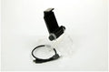 Black PS4 controller mobile phone clip with micro USB OTG cable for Android gaming.