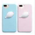 3D cartoon cat design silicone phone case for iPhone models with anti-knock protection
