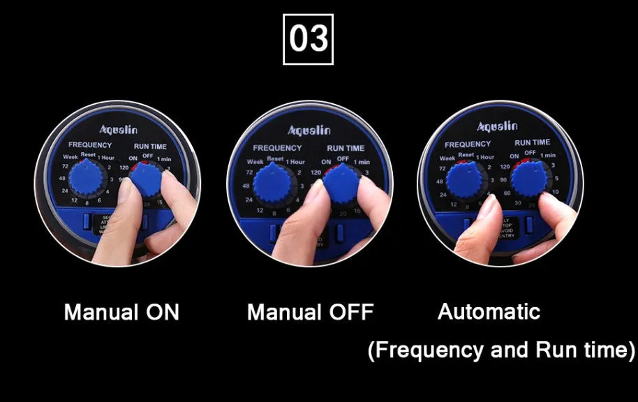 Programmable automatic garden watering timer with display and faucet connection