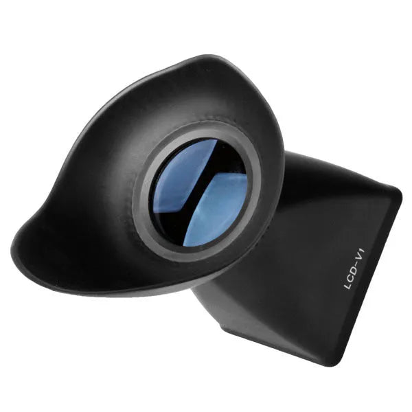 Black Camera Framing Amplifier with magnetic attachment for DSLR and mirrorless cameras, showing 2.8x magnification lens