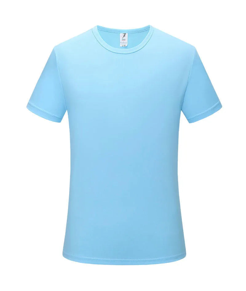 Quick-drying slim fit short-sleeved T-shirt in multiple colours with round neck