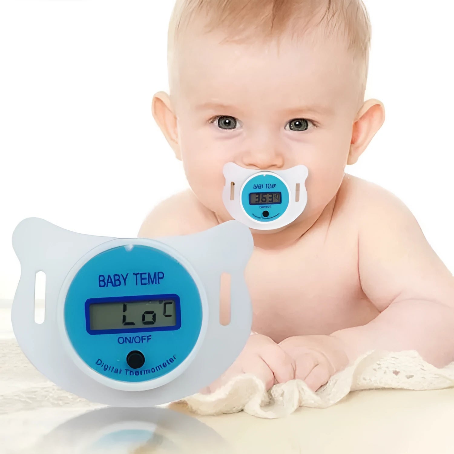 Pacifier digital thermometer for infant oral temperature measurement with LCD display