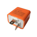 2-pin adjustable motorcycle LED flasher relay, 12V, orange or black, for turn signal hyper flash fix.