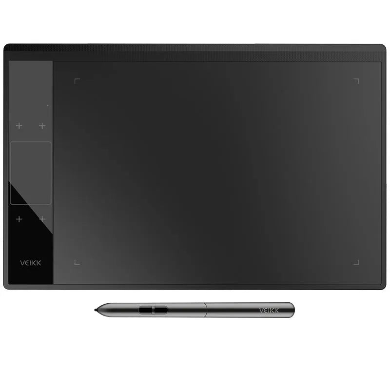 10 x 6 inch digital drawing tablet with passive pen, pen stand, and USB cable for Windows and Mac