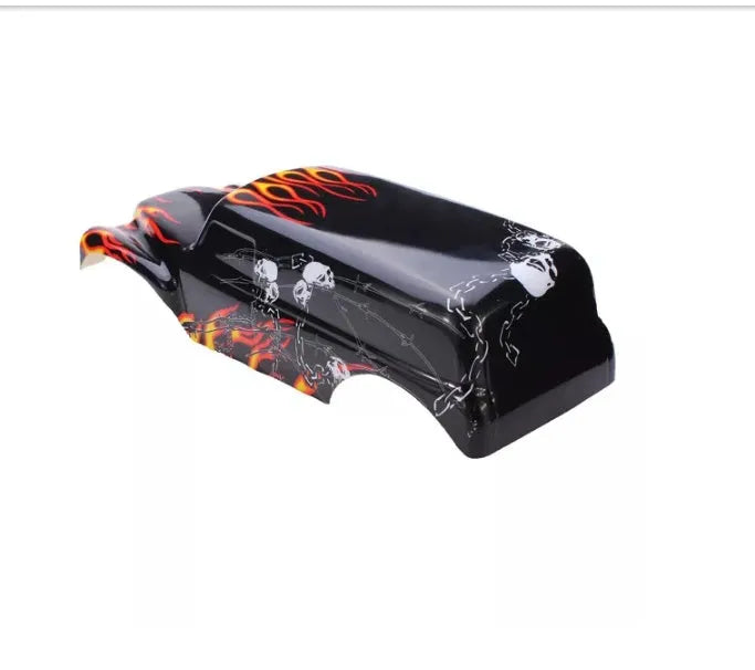 PVC replacement body shell for Traxxas Grave Digger 1/10 RC truck, yellow or green, unpunched canopy