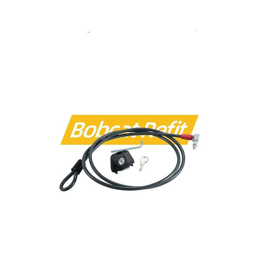 Steel cable lock with plastic sheath for securing equipment on vehicle roof platforms