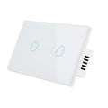 US-RF-02 touch light switch with tempered glass panel and RF remote control features