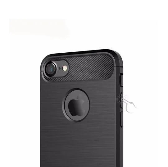 Simple shockproof TPU iPhone case in solid colour options including black, blue, grey, navy, and red.