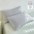 Light grey cotton pillowcase pair, 48cm x 74cm, 100% Xinjiang cotton twill weave, modern simplicity style