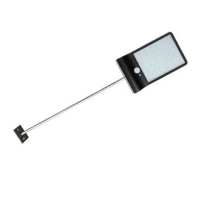 Solar garden light with solar panel and LED illumination for outdoor use in black or white colour