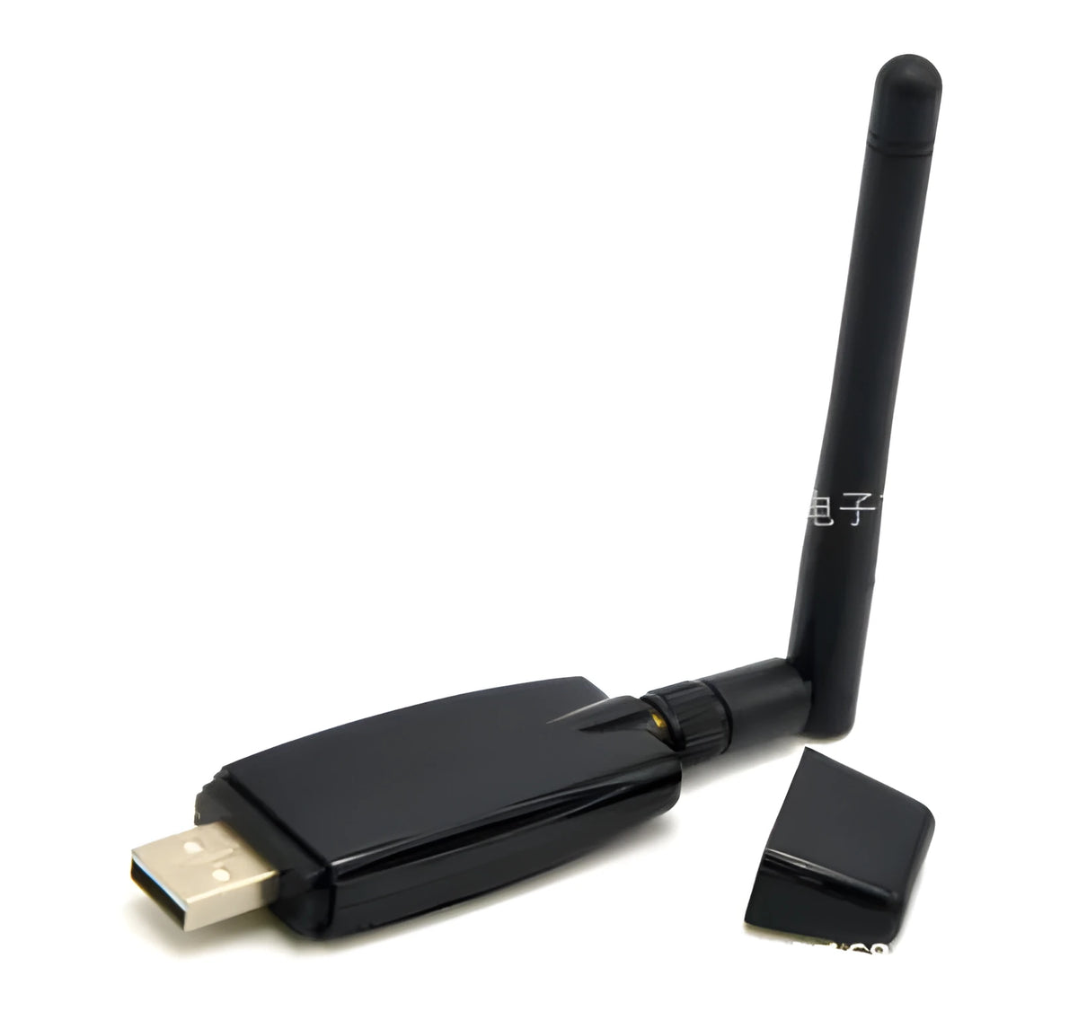 Black 300M USB wireless network card with external antenna and 802.11n Wi-Fi receiver