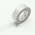 Dots and paper tape with Japanese paper substrate for DIY hand account stickers, shown in Silver, Light Blue, White and Coffee.