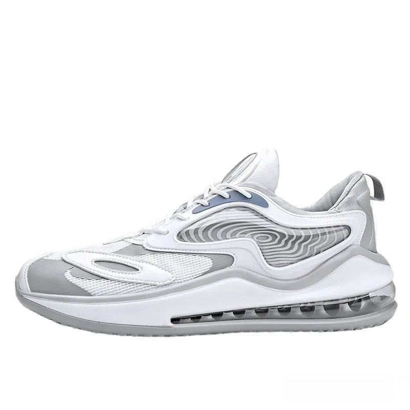 Men's casual shoes with air cushion height increasing sole in Space Black colour option