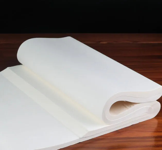 Pack of 100 white health promotional paper sheets showing three available size options