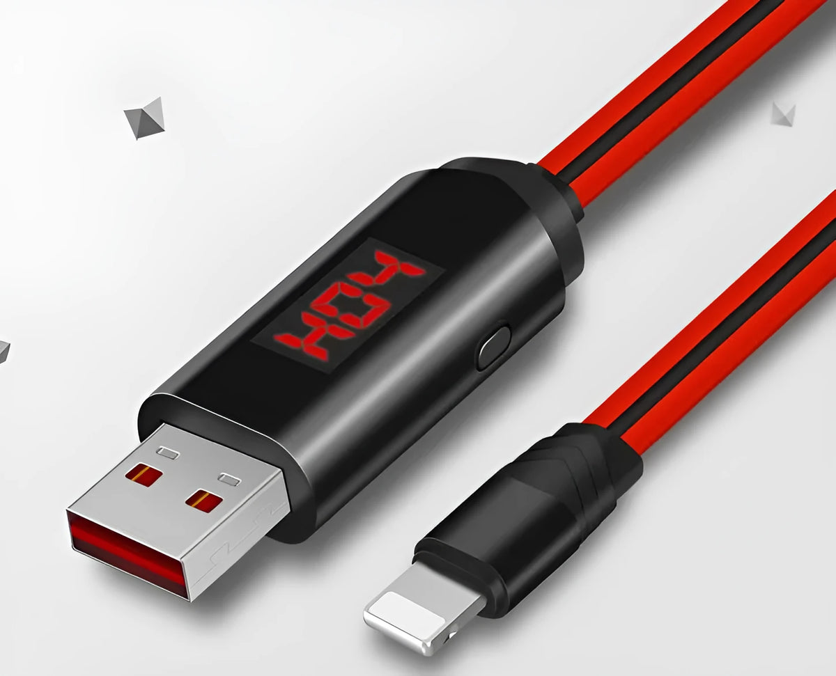 1m fast charging data cable with Micro USB, 8PIN, and Type-C options in red or white