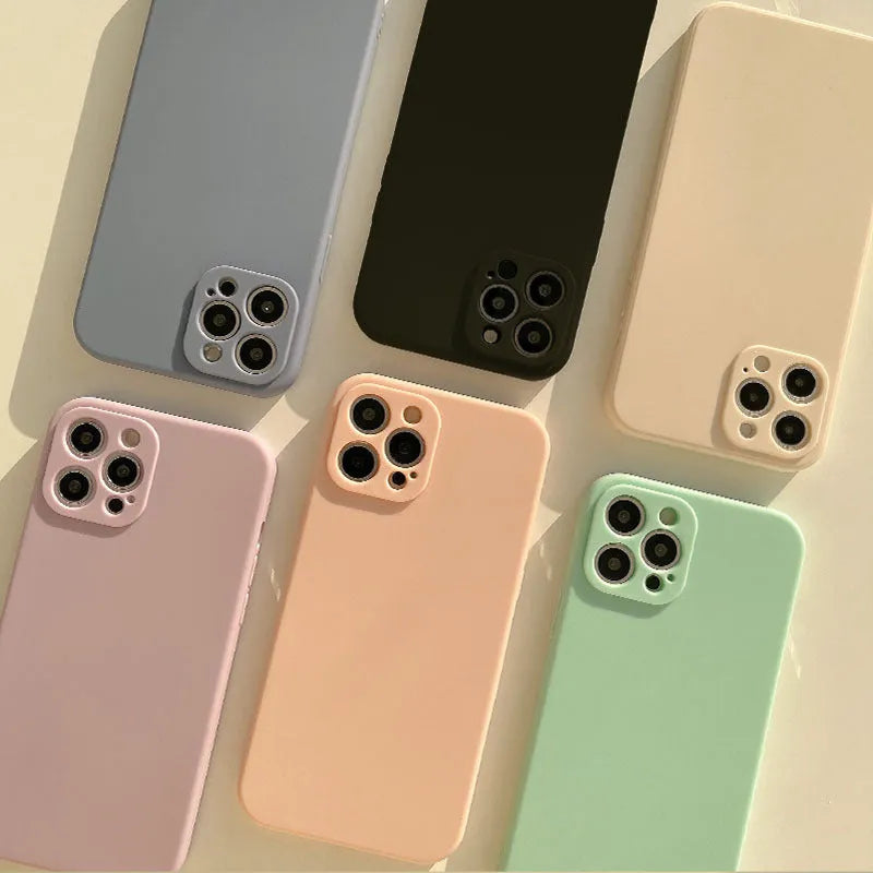 Frosted matte TPU phone case for iPhone 14 in slate blue colour.