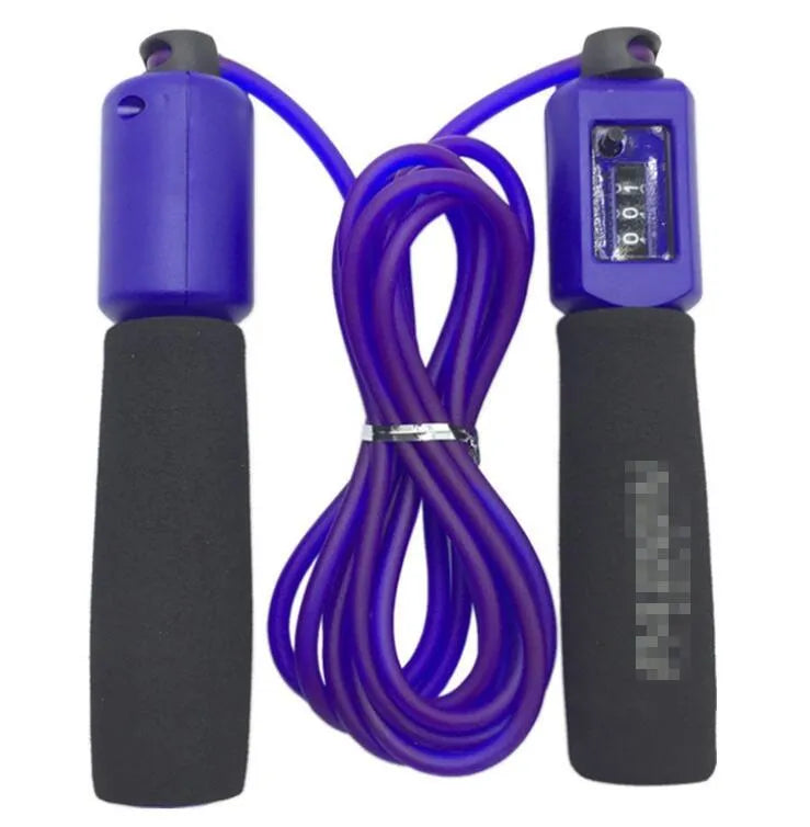 Rope skipping fitness rope with 3m length, PS PP PCV materials, sponge handles, in various colours