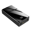 Large-capacity 40000 mAh power bank with LCD display in Chinese red or black, plastic shell