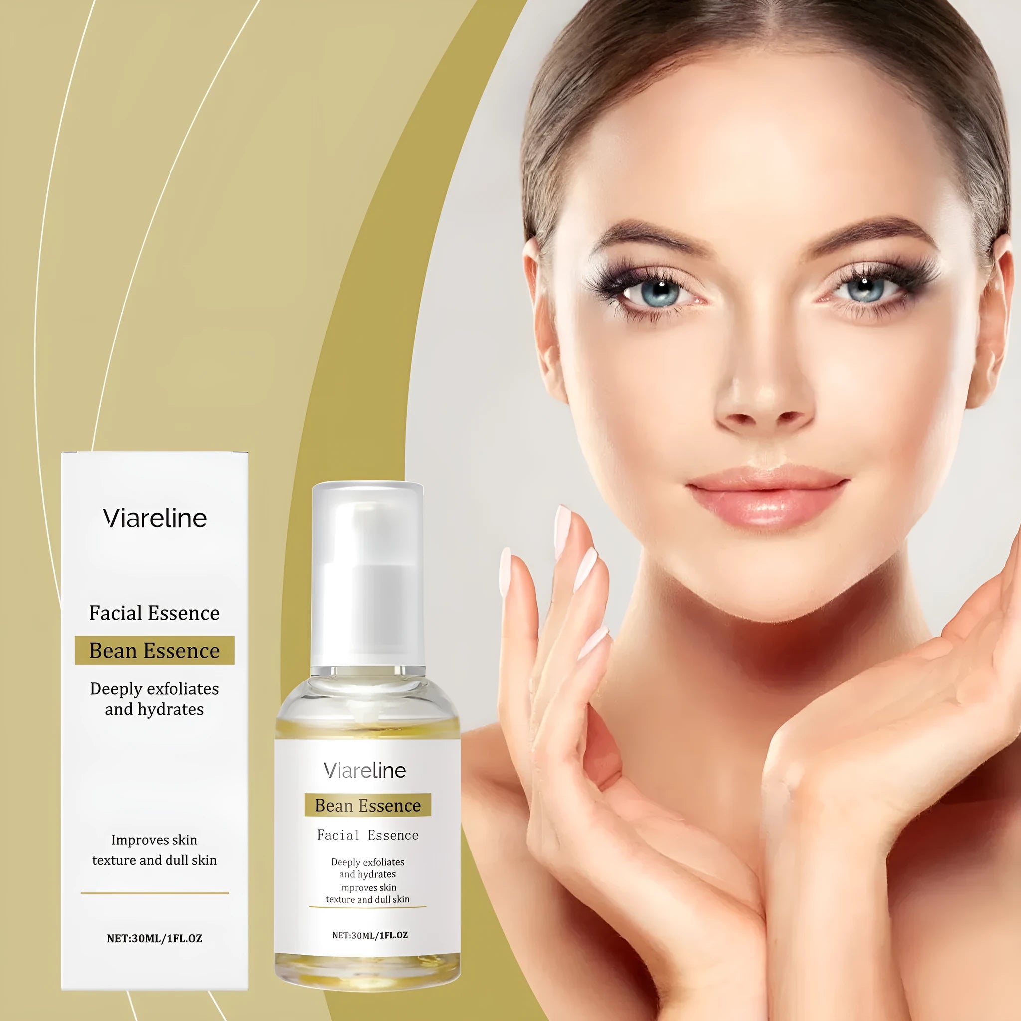 30ml bottle of Daily Shin Moisturiser facial essence with hyaluronic acid and vitamin C