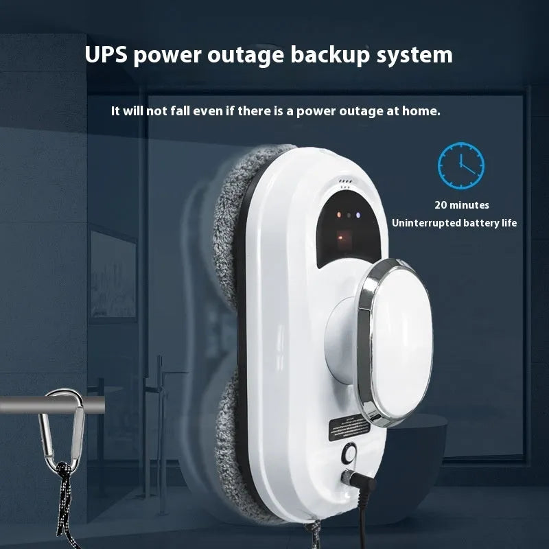 Full-automatic high altitude cleaning machine in W11 white with remote control and accessories