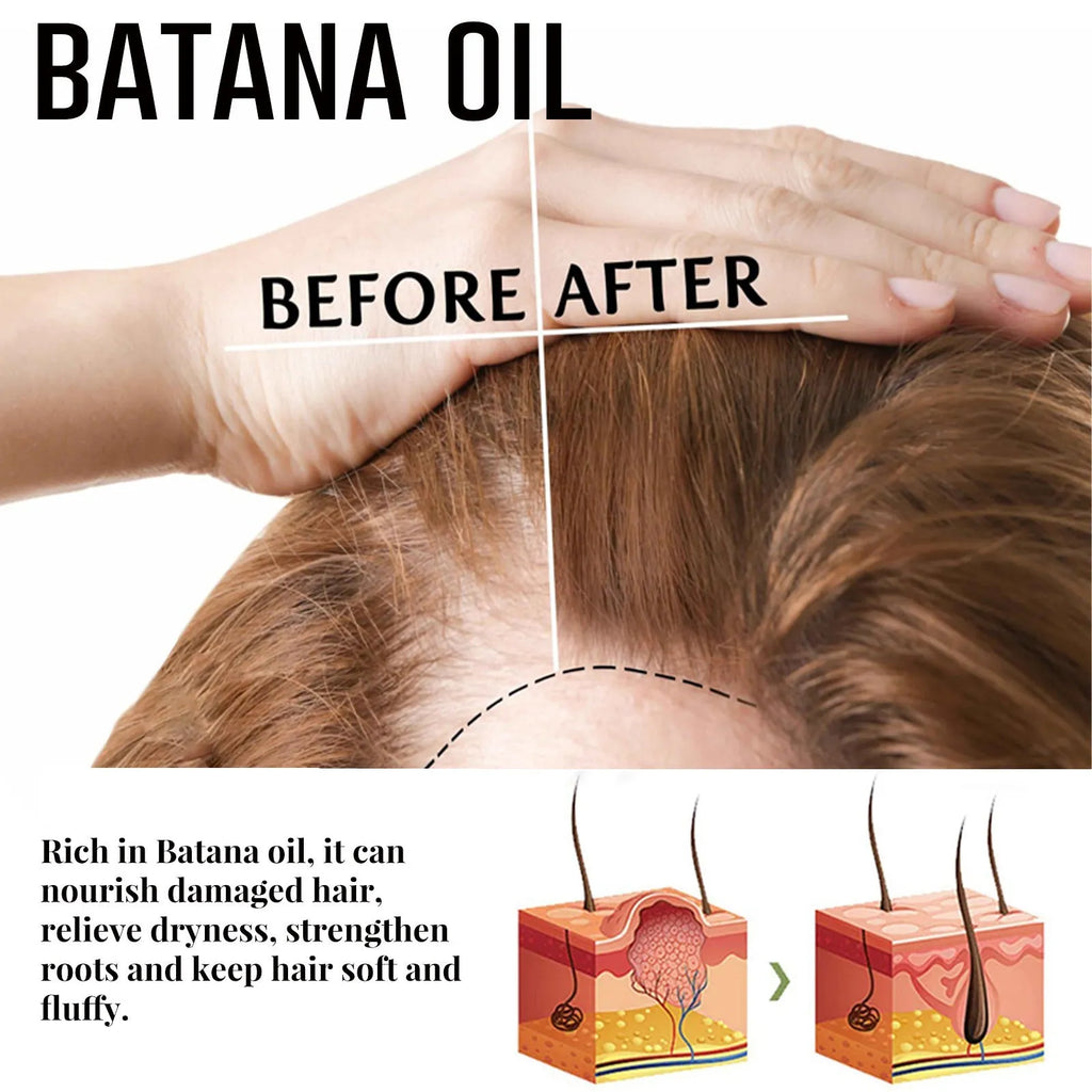 Batana hair mask 100ml jar with vitamin E and palm oil, 5.8 x 5.8 x 5.8cm packaging