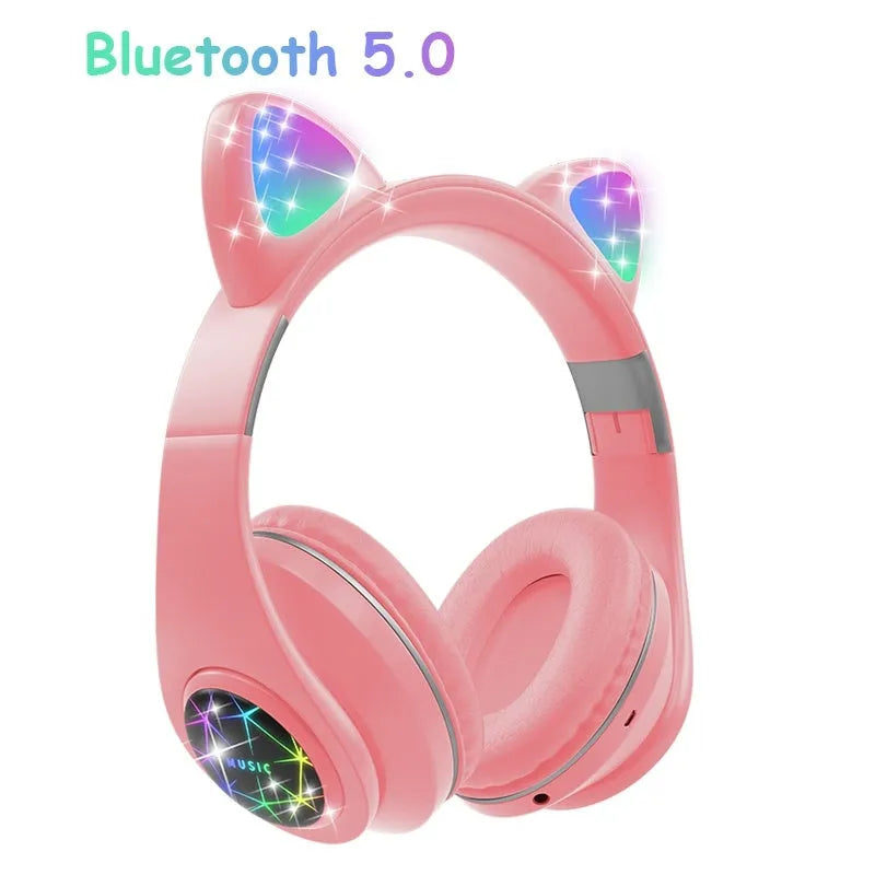 Cat ear wireless sports Bluetooth headset in various colours with head-mounted design for exercise use