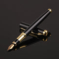 Red and black metal fountain pens with 0.5mm Yijin nibs in OPP packaging