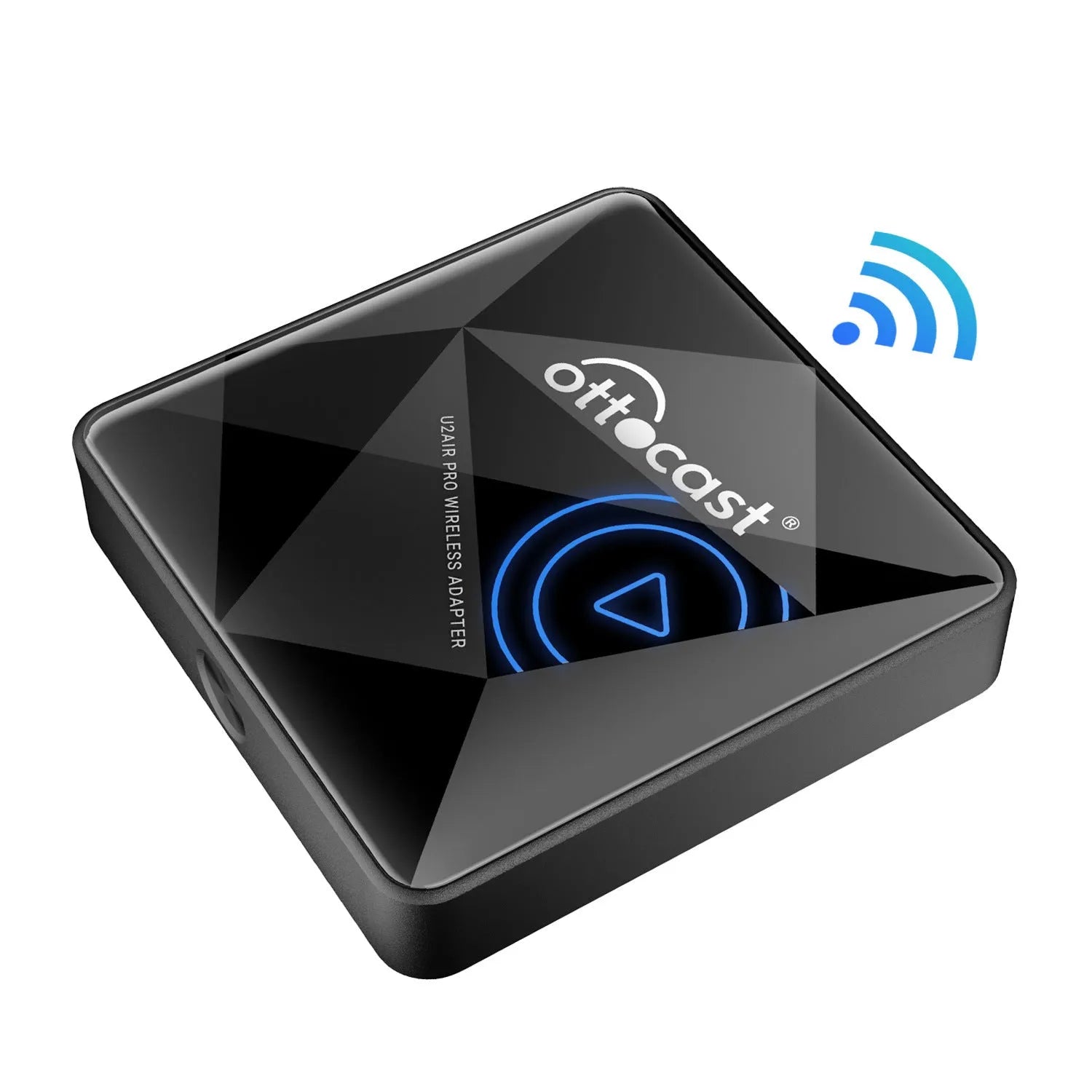 Black Wireless Car Bluetooth AIBOX Magic Box with Type-C connector for car audio streaming
