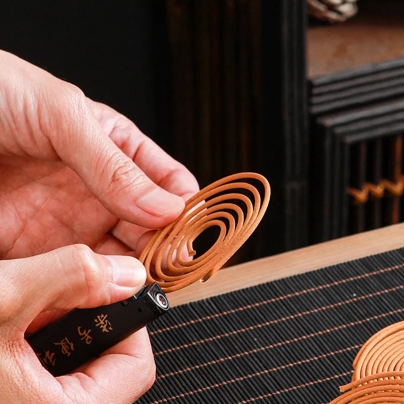 40 plates small incense coil pack in sandalwood, agarwood or seven other scents, half-handmade household incense coils
