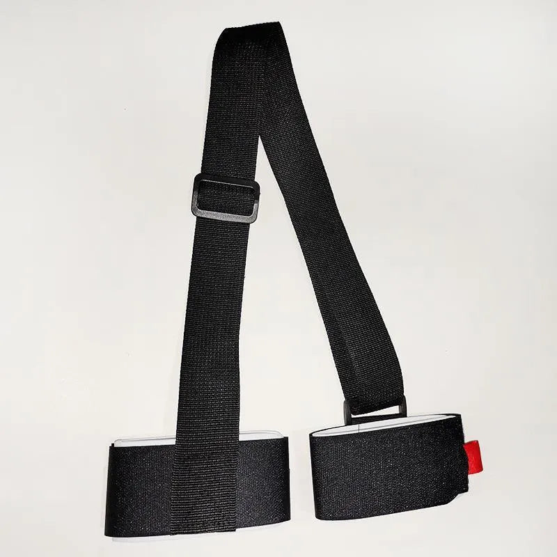 Fixed sewing skiing bandage with adjustable hook-and-loop strap in black, blue, pink, or red