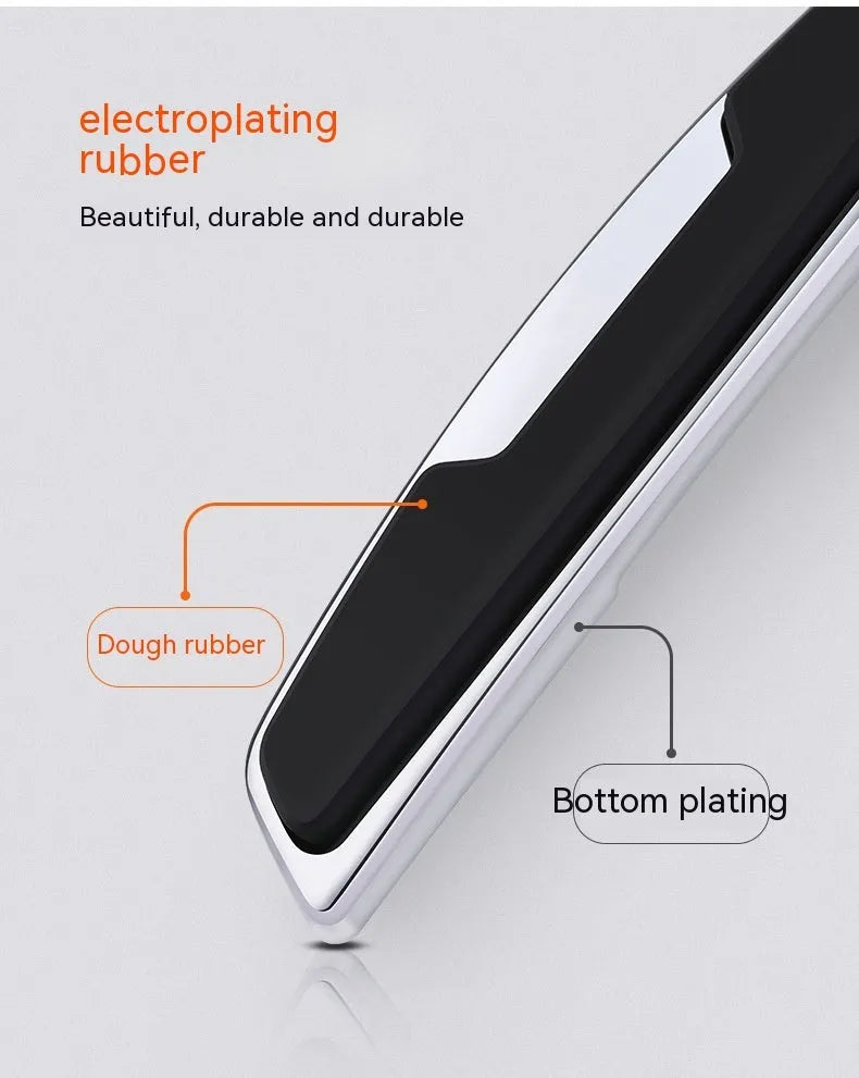 Black car door bumper strip set showing four 9.5cm plastic silicone protective mouldings