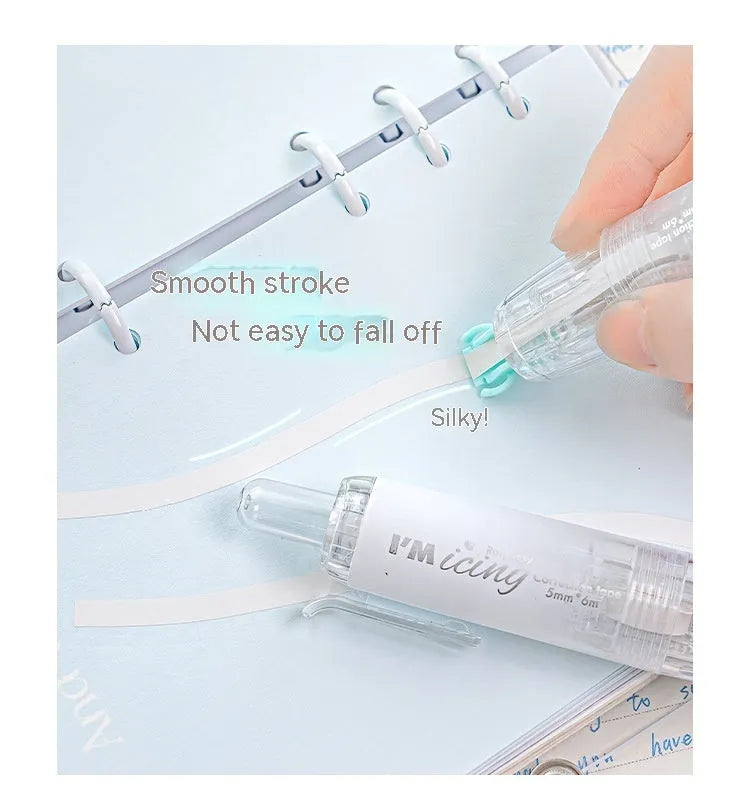 ICE through press correction tape in Mint, Blue, Pink or White with 5 cm x 6 cm refill option