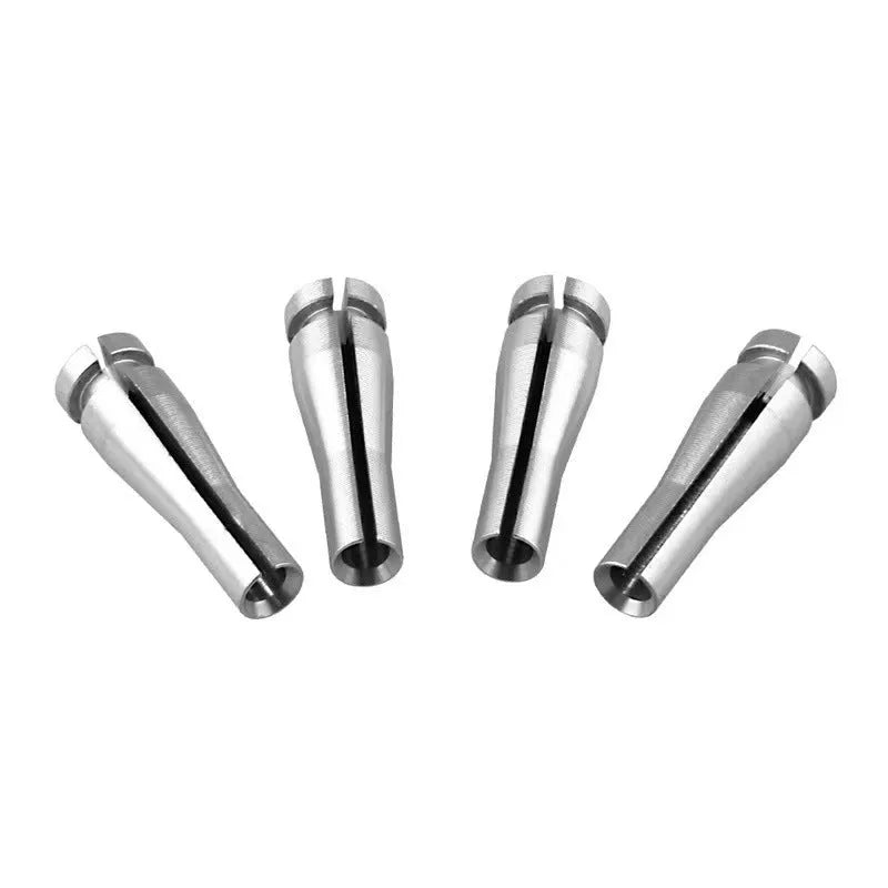 Four silver aluminium auto parts for Ford F-Series cab latch cable repair.