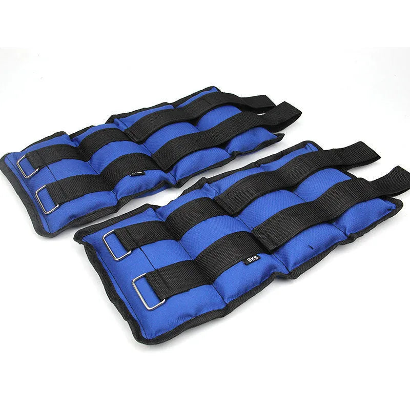 Pair of legging sandbags for athletic training with adjustable weight options from 1kg to 6kg total resistance