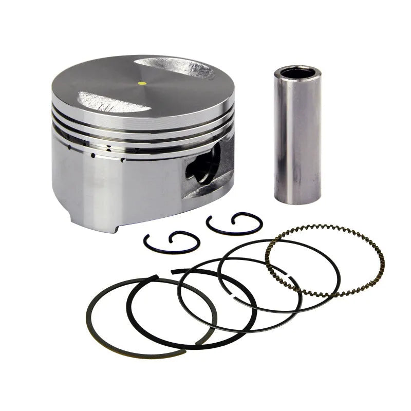 GY6 engine piston kit for 125cc scooter applications with rings and pins included