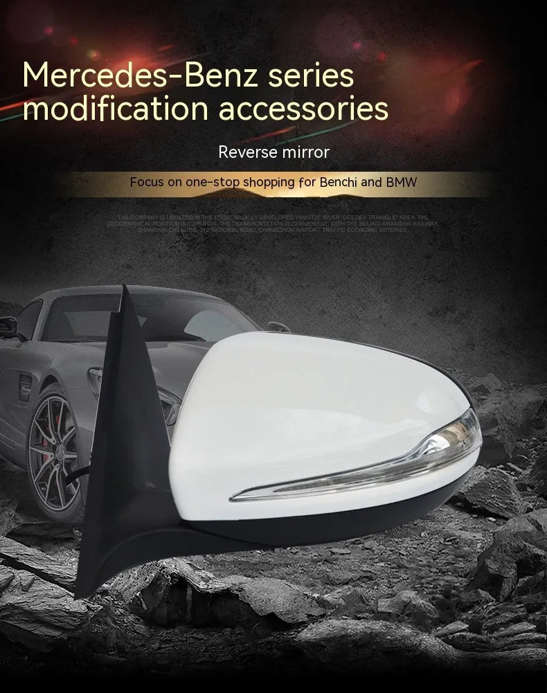 Mercedes-Benz C-Class W205 rearview mirror assembly replacement part with ABS construction