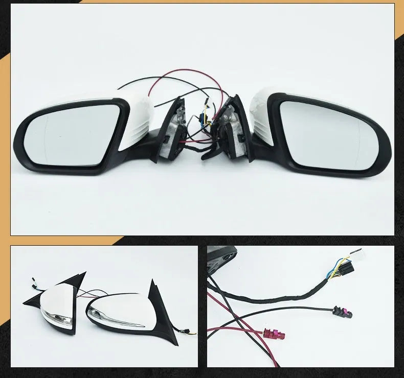 Mercedes-Benz C-Class W205 rearview mirror assembly replacement part with ABS construction