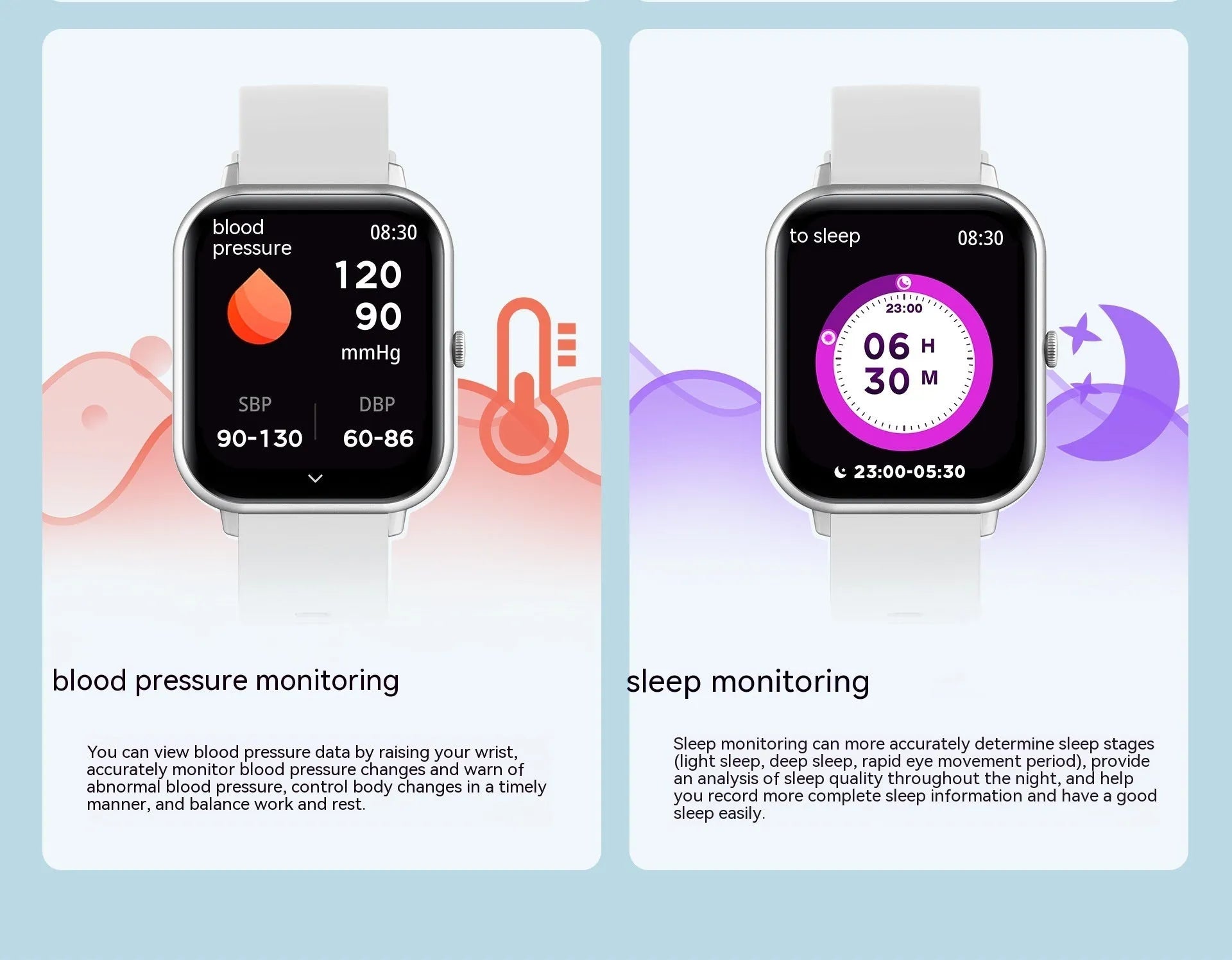 One-Click Link AI Voice Heart Rate Hand Bluetooth Smart Watch in black, silver grey, pink, or khaki with TFT screen and wrist strap