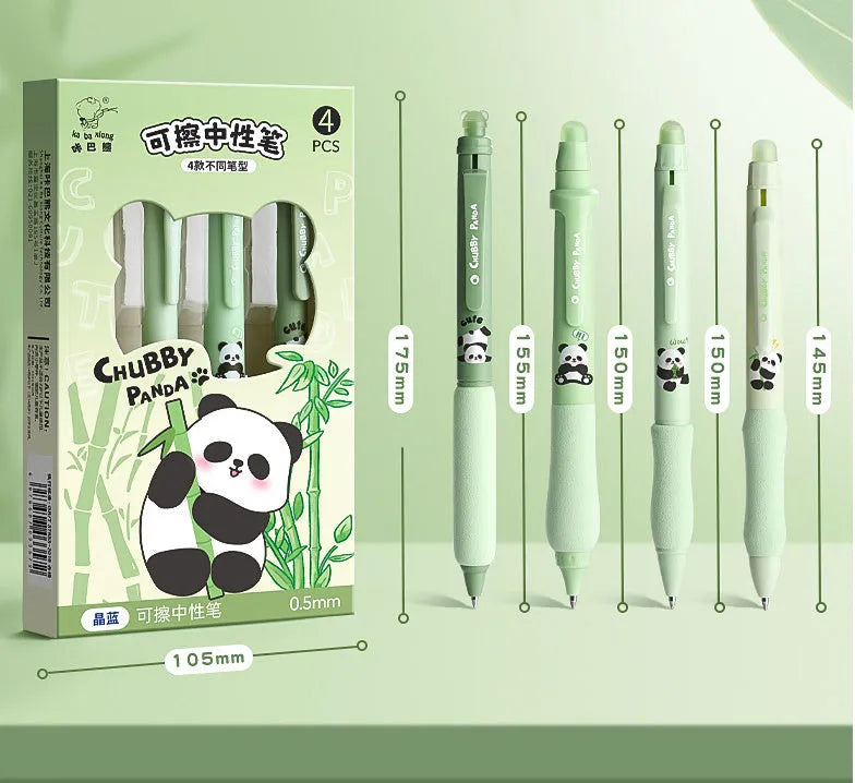 Cartoon-themed erasable gel pen with press mechanism and 0.5mm tip.